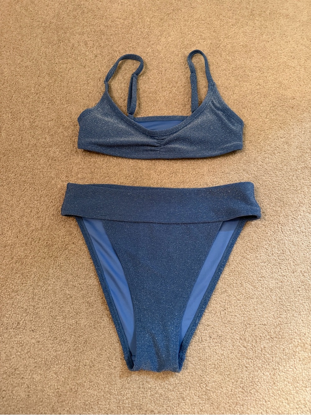 Aeropostale Blue Shimmery Two-Piece Bikini Set